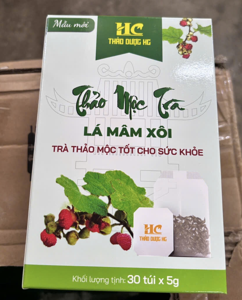 Thảo mộc trà lá mâm xôi HC 150g